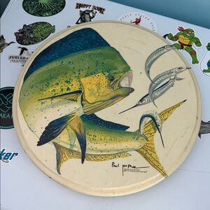 Colorful Fish Art Round Wall Decor
